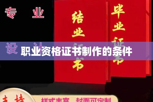 肃北职业资格证书制作的条件