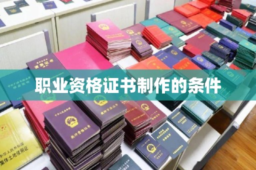 肃北职业资格证书制作的条件