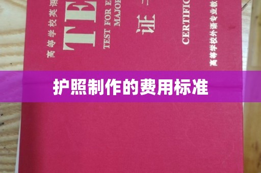 肃北护照制作的费用标准