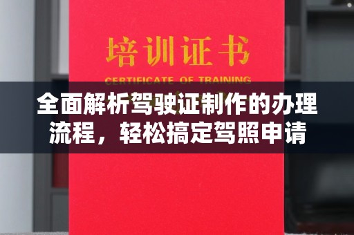 肃北全面解析驾驶证制作的办理流程，轻松搞定驾照申请