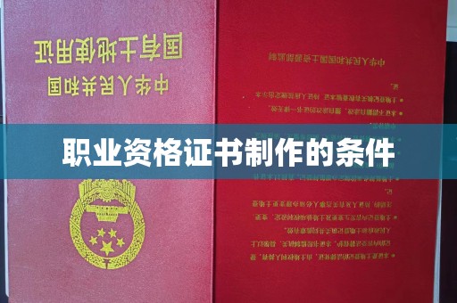肃北职业资格证书制作的条件