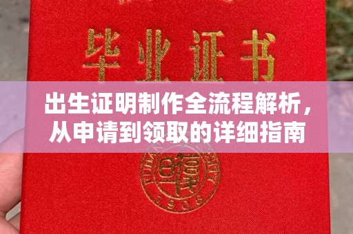 肃北出生证明制作全流程解析，从申请到领取的详细指南