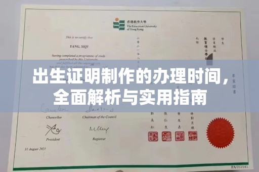 肃北出生证明制作的办理时间，全面解析与实用指南